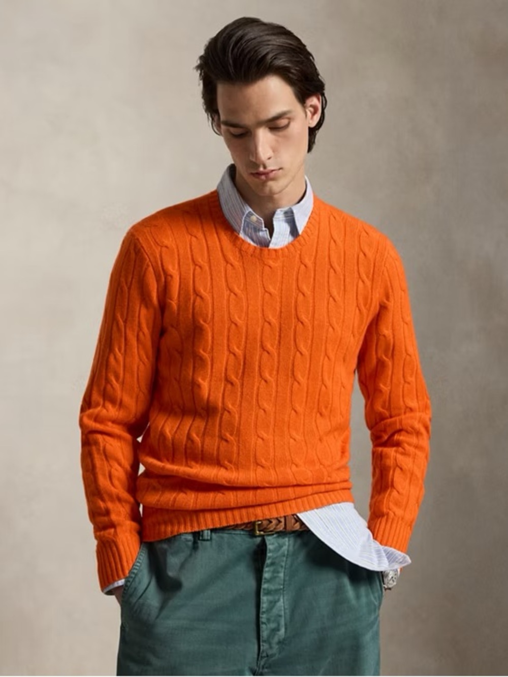 Polo Ralph Lauren cashmere cable knit sweater